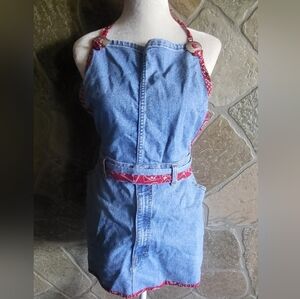 Vintage Handmade Denim Jeans Kitchen Aapron
